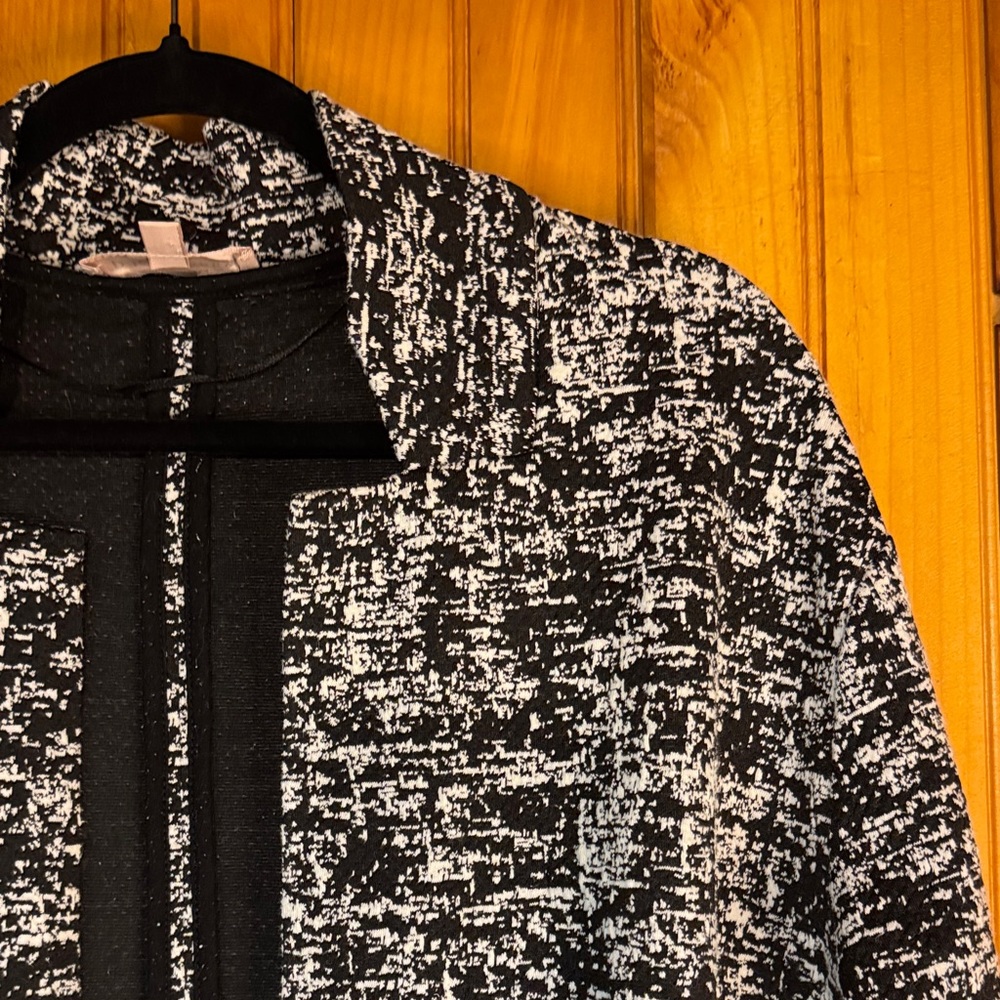 Philosophy from Anthropologie Black and White Knit Long Cardigan - Picture 10 of 11